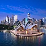 Sydney Opera House and city skyline at dusk, symbolizing skilled migration opportunities and professional pathways to Australia.
